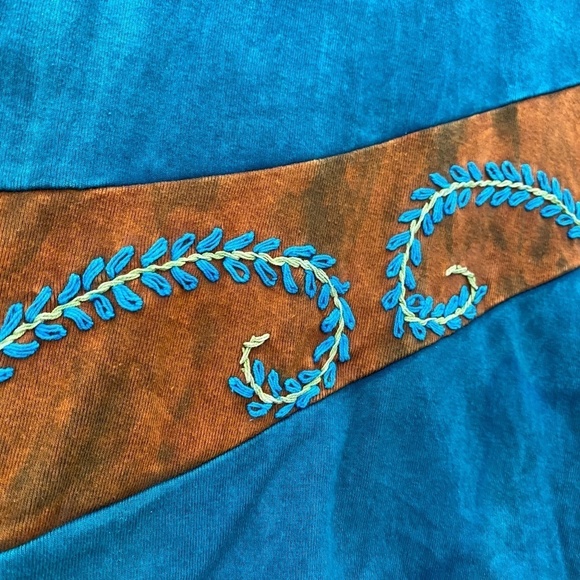 Rising International Hoodie Women's Small Boho Embroidered Sewn Zip Up Cotton - Picture 5 of 11